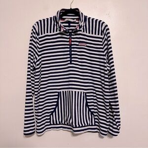 Vineyard Vines Terry Towel Relaxed Shep Pullover Sweatshirt 1/4 Zip Navy size XL